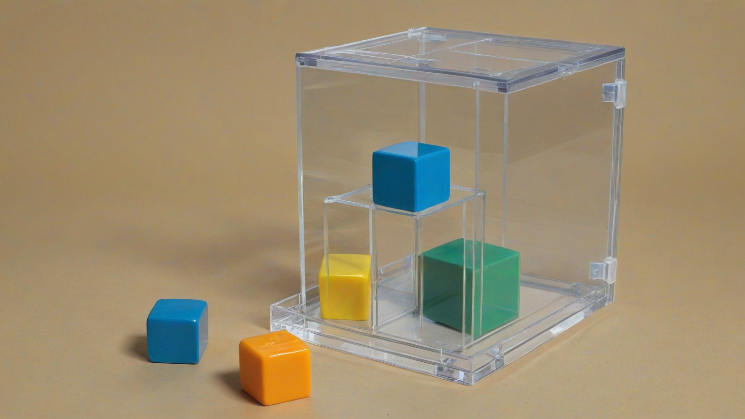 A calm incident stop scene with a disconnected work enclosure, quarantined change blocks, and a clear physical return path to an untouched baseline, no alarms, text, or interface