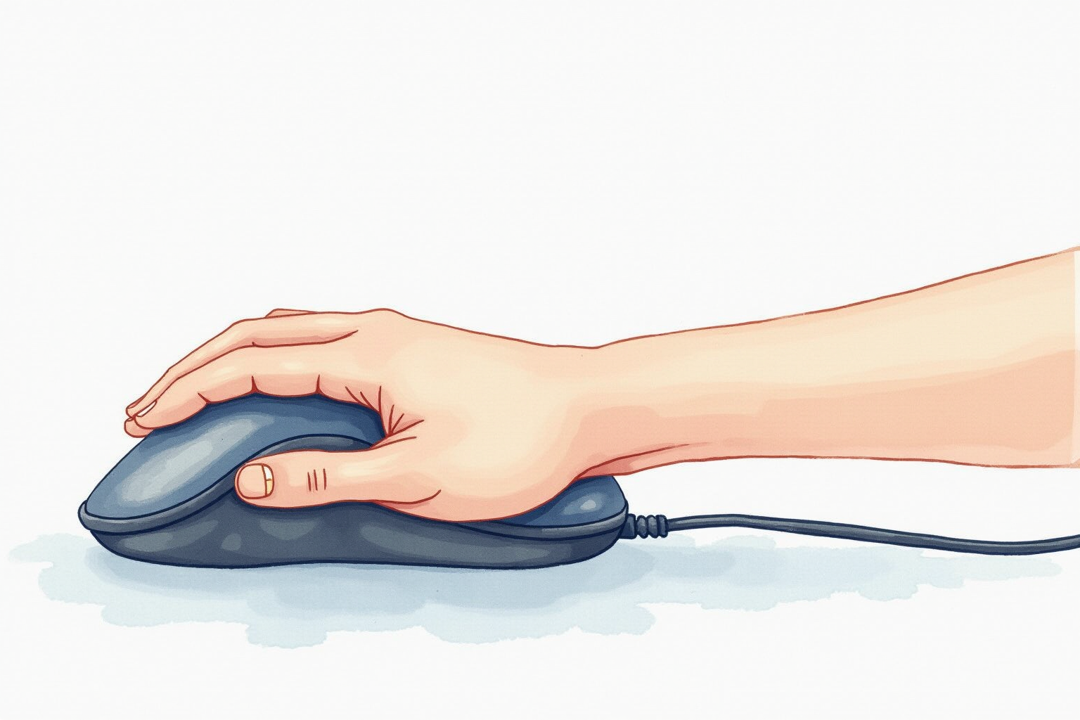 Wireless ergonomic mouse charging on small dock beside laptop