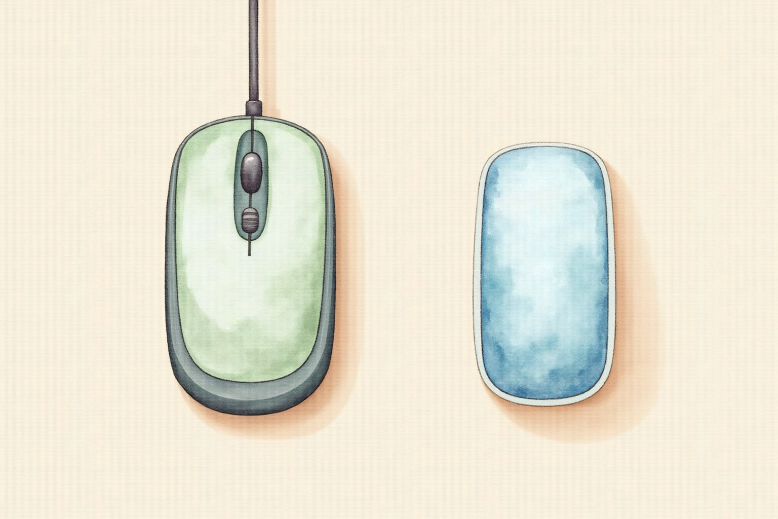 Multiple ergonomic mice side by side showing different shapes
